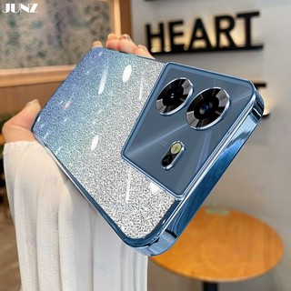 [Norvik] Vỏ Mềm Cho Tecno Pova 5 Pro Vỏ Điện Thoại Mạ Điện Trong Suốt Sang Trọng Lấp Lánh Cảm Giác Da Bảo Vệ Camera Ốp Lưng JD002