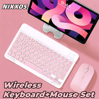 NIXXOS Bộ Bàn Phím Bluetooth Không Dây 10 inch Cho iPad Android Tablet Laptops & Điện Thoại Thông Minh Trọng Lượng Nhẹ