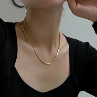  Thép Titan 18K Mạ Vàng Đơn Giản Sang Trọng Roi Vòng Cổ Thời Trang Hàn Quốc Không Phai Màu Dây Xích Xương Đòn Thiết Kế Niche Xương Rắn Dây Xích Trang Sức 