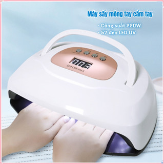 Nail World Máy Hơ Gel Sun X8 MAX 57 Leds Máy Hơ Móng tay UV LED Đèn Móng tay 150w