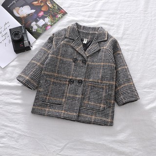 Áo khoác tweed bé trai Áo khoác tweed trẻ em Áo khoác hai ngực