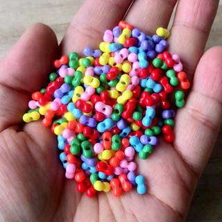 50g hạt thủy tinh 3 * 6mm hạt đậu phộng phụ kiện diy hạt đậu phộng galss