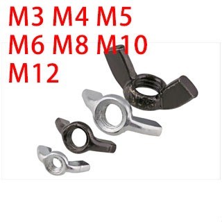  Đai ốc xoắn tay cánh đen M3M4M5M6M8M10M12