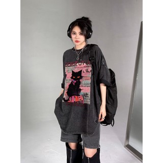 áo phông nữ mới nhất hè 2024 local brand ZEVILL áo thun nữ form rộng 100%Cotton. áo phông bigsize in hoạt hình .Mã kiểu dáng Y1385