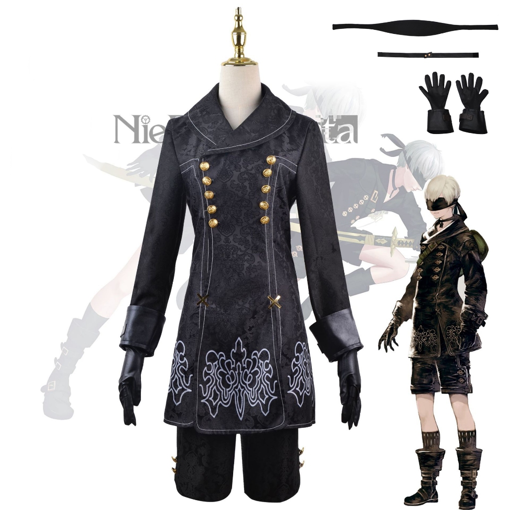 Bộ Đồ Hóa Trang Nhân Vật Nier Automata Yorha 9S Màu Đen Cá Tính Cho Nam