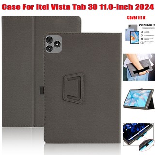 Dành Cho Itel Vista Tab 30 11.0 inch 2024 Smart Auto-Sleep Hand Rest Tablet Case Itel Vista Tab 30 11.0 "Thời Trang Có Khe Cắm Bút Bao Da PU Chống Rơi
