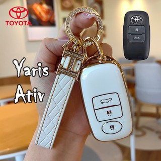 Móc khóa ô tô Toyota ativ Móc khóa ô tô Toyota yaris 3 nút
