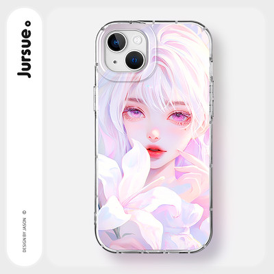 Ốp lưng JURSUE mềm chống bẩn dễ thương đẹp hoa đáng yêu cho iPhone 16 15 14 13 12 11 Pro Max SE 2020 X XR XS 8 7 Plus kute Y5280Q