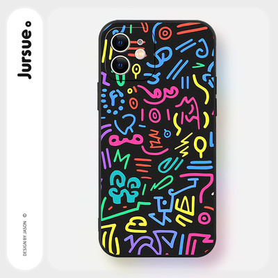 Ốp lưng JURSUE mềm chống bẩn độc lạ ngộ nghĩnh đơn giản cho iPhone 17 16 15 14 13 12 11 Pro Max SE 2020 X XR XS 8 7 Plus kute Y5296Q