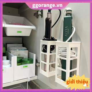 Uốn sắt giá để đồ lược nẹp tóc máy kéo chân đế phòng tắm nhà vệ sinh treo tường đục lỗ-miễn phí dụng cụ tiện dụng