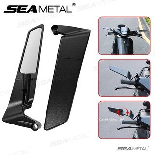 Gương xe máy seametal xe máy gương chiếu hậu sửa đổi cánh cố định gương chiếu hậu xoay đa năng gương bên