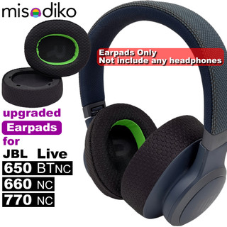 Thay thế miếng đệm tai nghe nâng cấp misodiko cho tai nghe jbl live 650 btnc, 660 nc, 770 nc