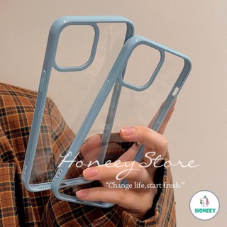 Ốp Điện Thoại INS Sierra Blue Clear Cho iPhone 15 Pro Max 14 13 12 11 Pro Max X XS XR 14 15 Plus 8 7 Plus Màu Đất Chống Sốc Ốp Lưng TPU Mềm