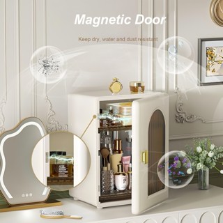 Hộp đựng 3 lớp, tủ quần áo chống bụi, hộp đựng sản phẩm chăm sóc da, giá để bàn, dung lượng lớn