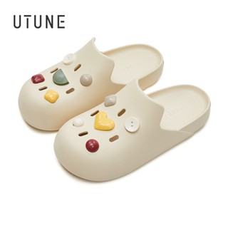  UTUNE Xăng đan Nữ Charms Mules Nửa Dép Nền Tảng Chống Trơn Trượt Nữ EVA Ruber Tắc 