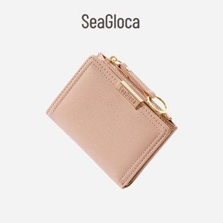 Ví thời trang đơn giản SeaGloca Dây kéo nhiều khe thay đổi Ví thẻ ngắn dành cho nữ