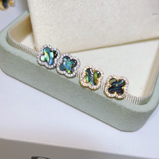 Ngọc trai nước ngọt cá tính thỏ ngôi sao mặt trăng bông tai vỏ bào ngư tự nhiên