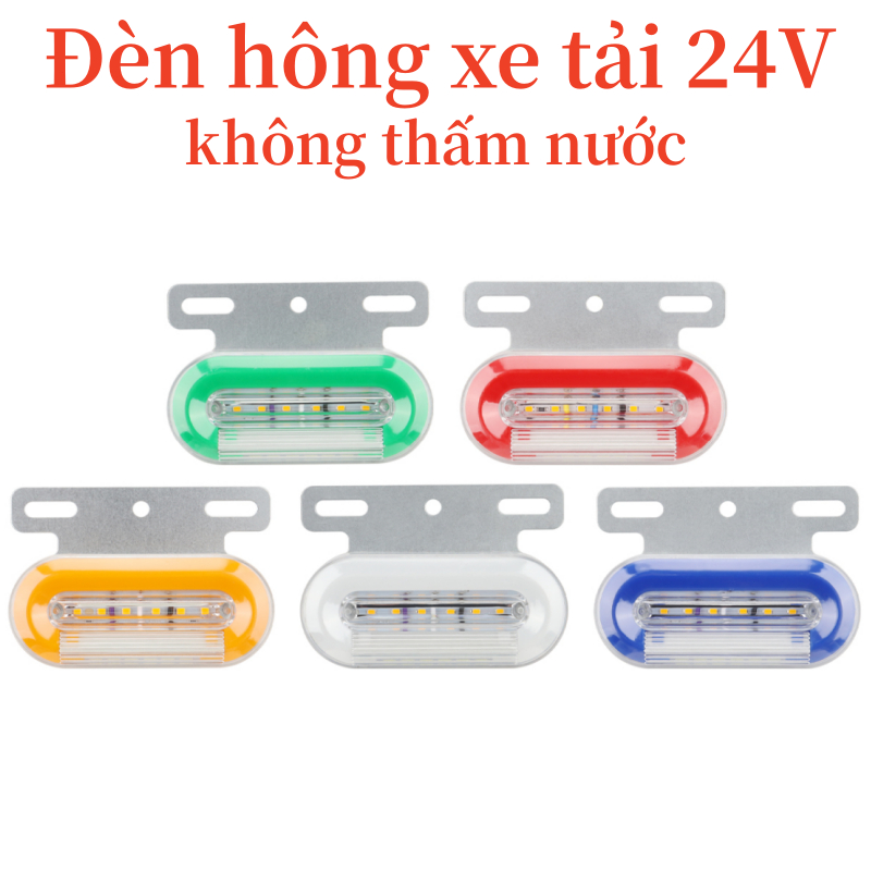 Lymoyo 2 Miếng Xe Tải Bên Đèn Cảnh Báo Ánh Sáng Kép Cạnh Đèn Chạy Ban Ngày 24V Bên Đèn LED Chống Thấm Nước