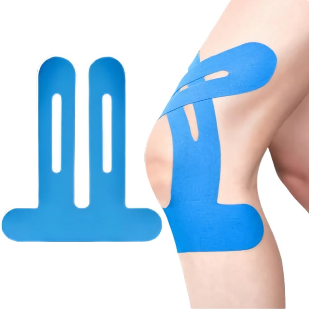 Neenca 10 Băng Kinesiology cắt sẵn cho đầu gối, chống thấm nước & đàn hồi, Băng thể thao Cotton không cao su thoáng khí, cung cấp hỗ trợ và ổn định cho cơ bắp - Lý tưởng để chạy bộ, đi bộ đường dài