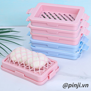 Hộp đựng xà phòng lưới xốp Lưới đàn hồi Nhựa hai lớp xà phòng Nhà bếp Đồ dùng phòng tắm