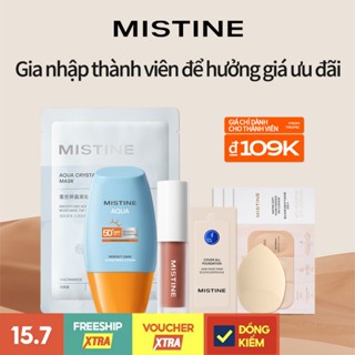 [Bộ COMBO HOT] Son bóng trung bình Mistine * 1 + Mặt nạ * 1 + Kem nền 1g * 1 + Biểu đồ dùng thử đệm Xiêm * 1 + 24 Phiên bản Mũ vàng 7ml + Trứng làm đẹp * 1