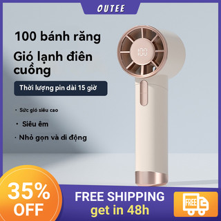  Quạt tốc độ cực cao 100 tốc độ cầm tay sạc USB cho học sinh cầm tay quạt gió cao cấp,Màn Hình Led Hiển Thị Kỹ Thuật Số Dung Lượng Pin Lớn 3600mAh 