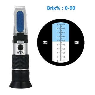 Máy đo khúc xạ đường mật ong 0-90% Máy đo khúc xạ Brix