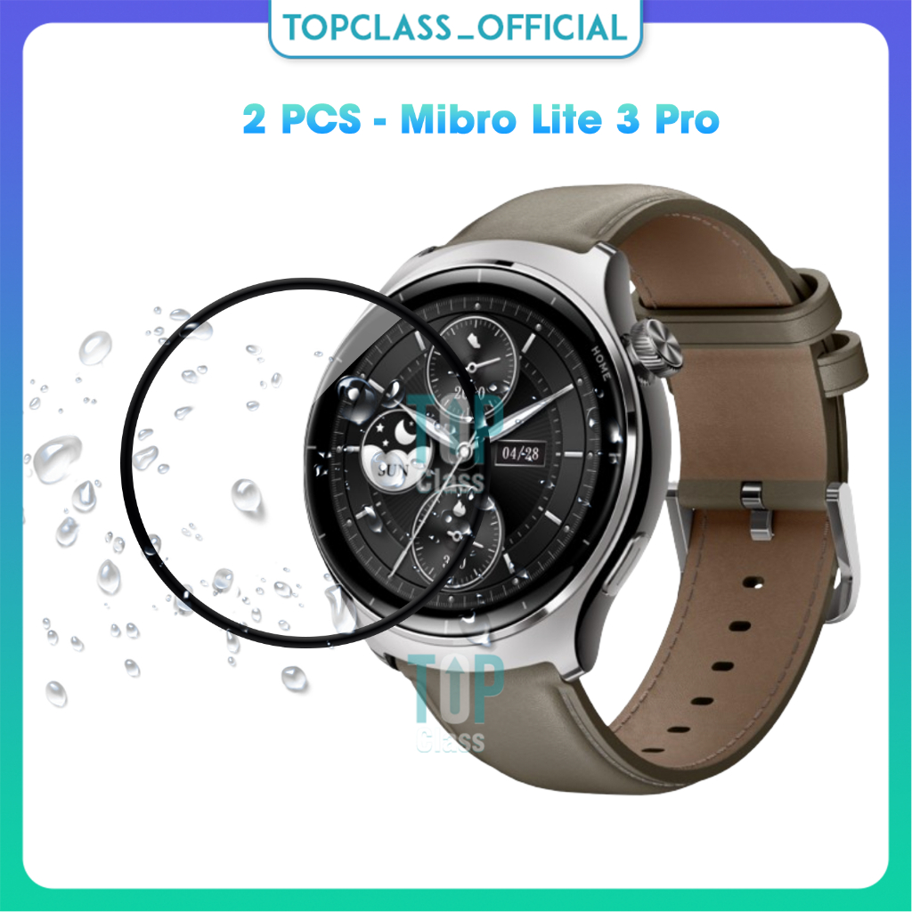 Bộ 2 miếng bảo vệ màn hình kính cường lực cho đồng hồ thông minh Mibro Lite 3 Pro Lite3 Pro