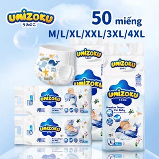 50 chiếc Tã mỏng UMIZOKU Unisex S-4XL Thoải mái