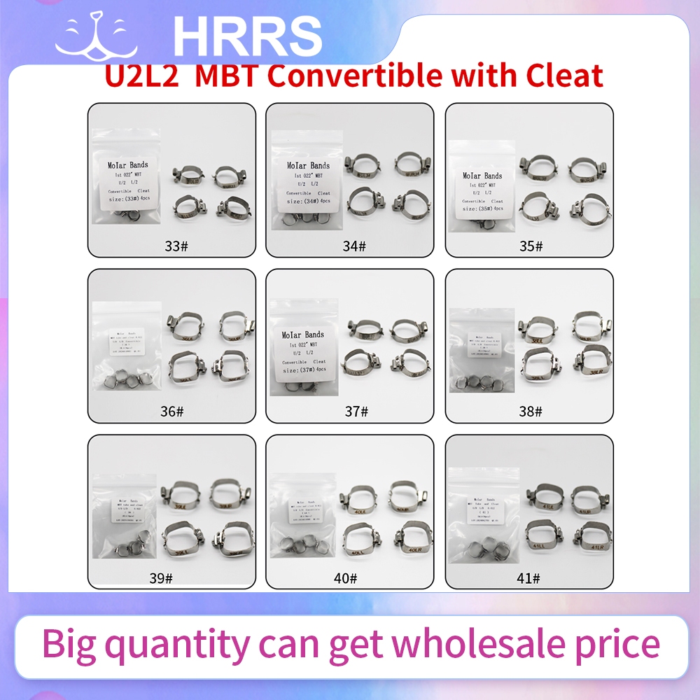 4 Cái / gói Nha Khoa Mới Chỉnh Nha 1Round 1Square Dưới 2Square MBT 022 Băng Đô Ống Bạch Đàn Chuyển Đ