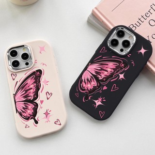 Ốp Điện Thoại Chống Sốc VIVO V40 V30 Pro V30E V29E V29 Lite V27 V27E V25 V23 V20 Pro 4G 5G Vỏ Màu Hồng May Mắn Yêu Nửa Bướm TPU Ốp Lưng Silicon