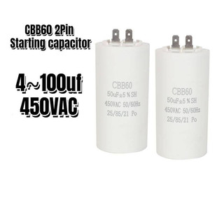Cbb60 2Pin 4uf ~ 100uf 450V Khởi Động Tụ Điện Máy Giặt Tụ Điện Máy Bơm Nước