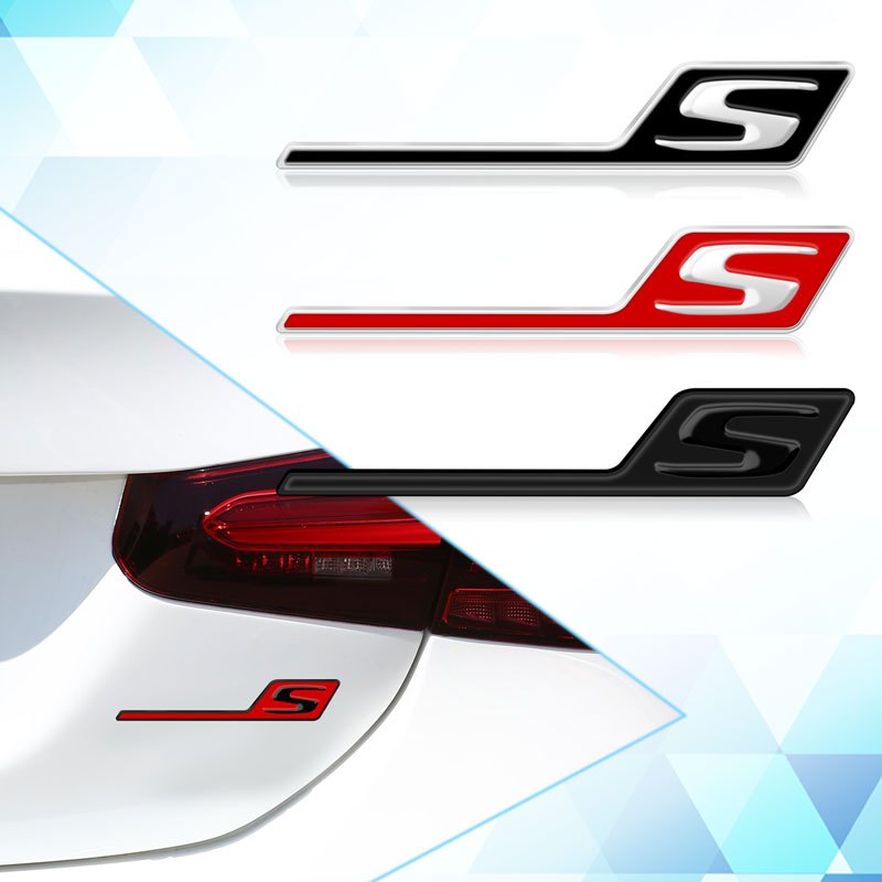 3d ABS Car Trunk S Logo Huy Hiệu Dán Cho Xe Mercedes S Quốc Huy AMG A45 W176 CLA45 C117 C63 W205 E63 W212 GLA45 X156 GLC GLE 63 auto Decal Phụ Kiện