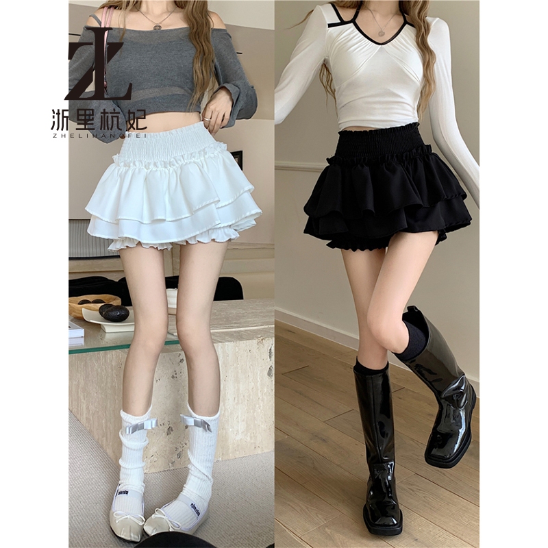 ZHELIHANGFEI Chân váy ballet Bánh Puffy váy ngắn Thiết kế thon gọn eo cao Phiên bản Hàn Quốc 2024 Mới