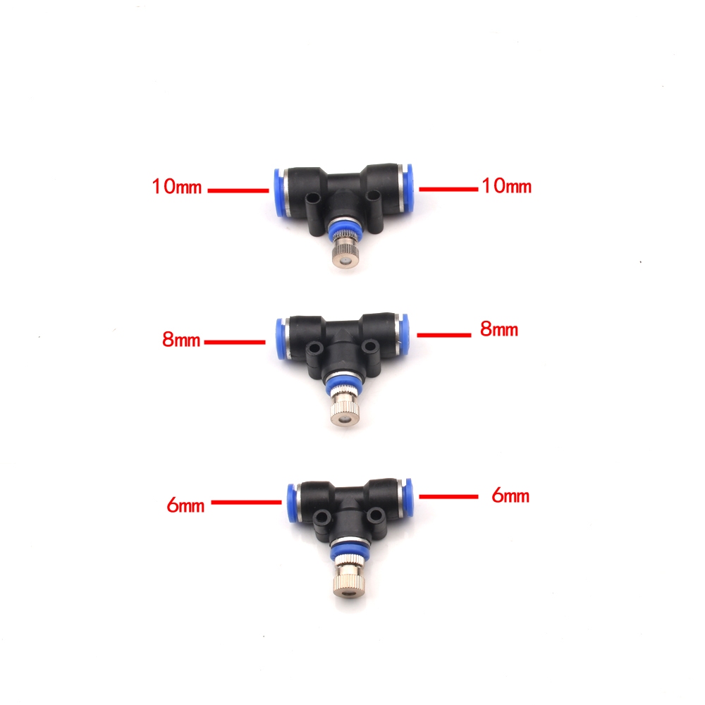 Béc phun sương đơn ĐỒNG kèm T 8,10,6mm