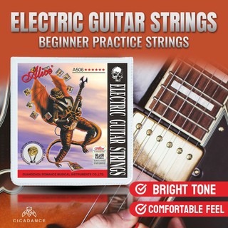 Alice 6 dây bộ dây đàn guitar điện A506-L/A506-SL âm thanh trong sáng-rõ ràng Chính Hãng Đóng gói riêng lẻ