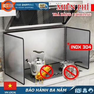 Tấm chắn dầu mỡ Tấm Chắn Dầu Inox 304 Chống Gỉ chống bám bẩn tường nhà bếp
