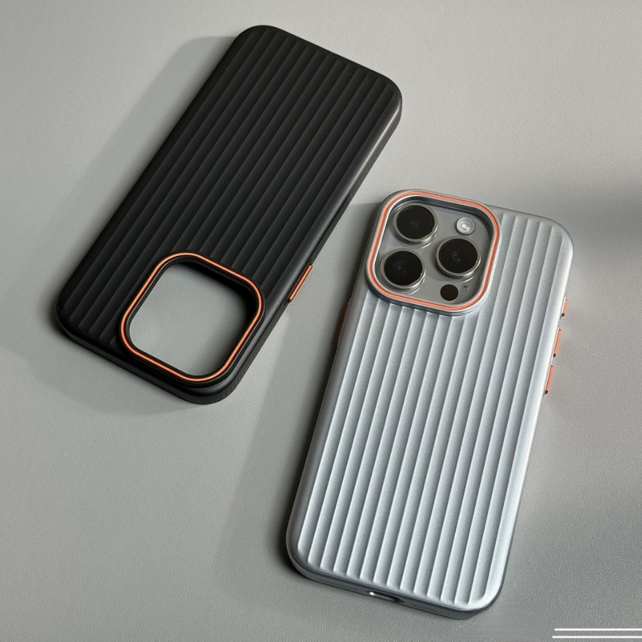 【 Ốp lưng cứng Pc siêu mỏng / mờ / sọc sóng / đen 】 tương thích với ốp lưng iphone 12 13 14 15 16 pro max