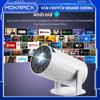 Máy chiếu mini, máy chiếu di động hd 4k 5g wifi bluetooth mokapick