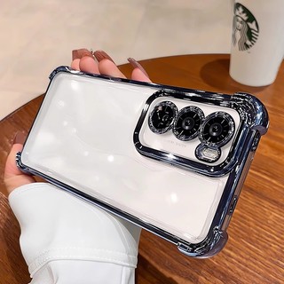 Ốp Lưng Cho Samsung Galaxy A15 A05S A55 A35 A25 A05 Túi Khí Chống Rơi Trong Suốt TPU Mềm Vỏ Điện Thoại Ống Kính Phim Bảo Vệ