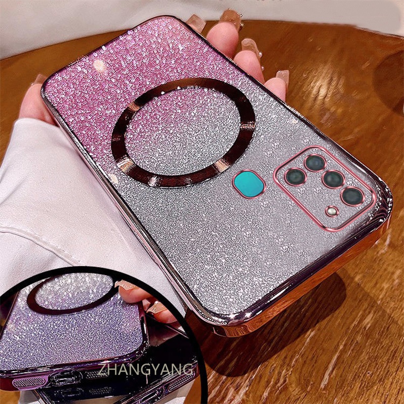 Ốp Lưng Dành Cho Samsung A21S M31 Vỏ Điện Thoại Cạnh Thẳng Có Chức Năng Hút Từ Tính Silicon TPU Mềm Chống Rơi Và Chống Bẩn