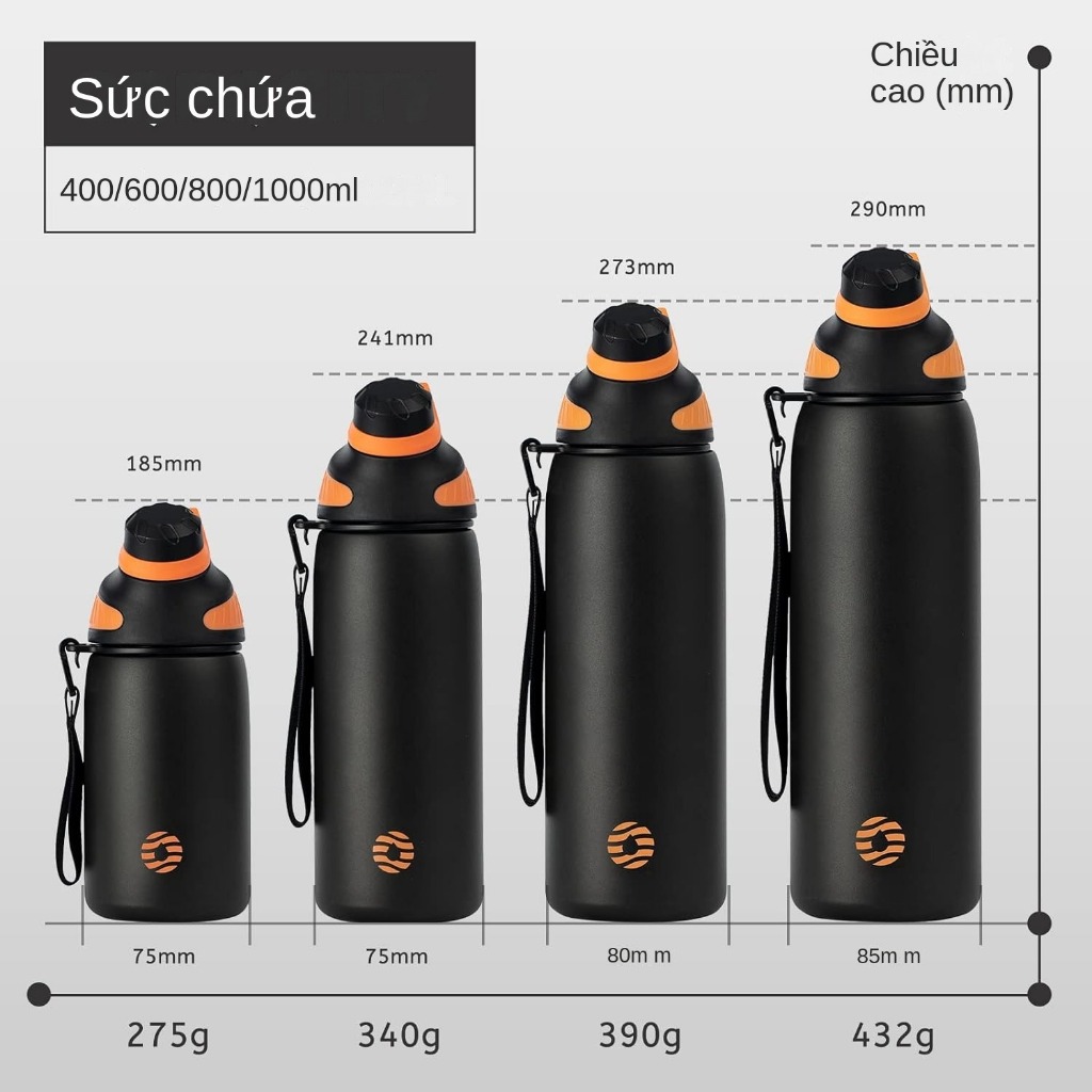 Bình Giữ Nhiệt FJbottle 600ml/800ml/1000ml/1500ml,Inox 304,Giữ Lạnh, Bình Nước Giữ Nhiệt Bộ Rửa Bình | BigBuy360 - bigbuy360.vn