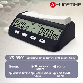  Hẹn giờ cờ vua kỹ thuật số Đồng hồ cờ vua chuyên nghiệp Đồng hồ kỹ thuật số đa chức năng Đếm chính xác Đếm ngược Hẹn giờ trò chơi Đồng hồ bấm giờ 