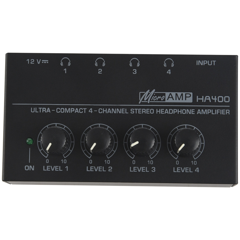 Bộ khuếch đại tai nghe âm thanh nổi Mini o 4 kênh siêu nhỏ Ha400 có bộ chuyển đổi nguồn