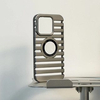 【Stripe heat dissipation/Matte Pc hard case/Gray】ốp lưng compatible for iPhone 11 12 13 14 15 pro max case