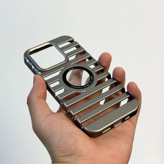 【Stripe heat dissipation/Matte Pc hard case/Gray】ốp lưng compatible for iPhone 11 12 13 14 15 pro max case