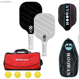 Sinsham pickleball Vợt sợi Carbon, vợt đơn có bóng, mọi lứa tuổi, được chứng nhận bởi US Có sẵn cả ngoài trời và trong nhà Mái chèo HOOWAN Mái chèo bóng dưa leo siêu nhẹ USA