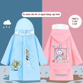 Áo Mưa Trẻ Em Bán Buôn Bé Trai Bé Gái Mẫu Giáo Học Sinh Tiểu Học Trường Có Túi Đi Học Toàn Thân Chống Thấm Nước Trẻ Em Poncho