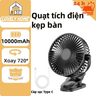 Quạt bàn mini cầm tay pin10000 mAh, quạt mini,quạt mini cầm tay,quạt sạc,quạt cầm tay mini sạc điện,quạt mini,xoay linh hoạt 720 độ,quạt mini cầm tay,quạt sạc điện