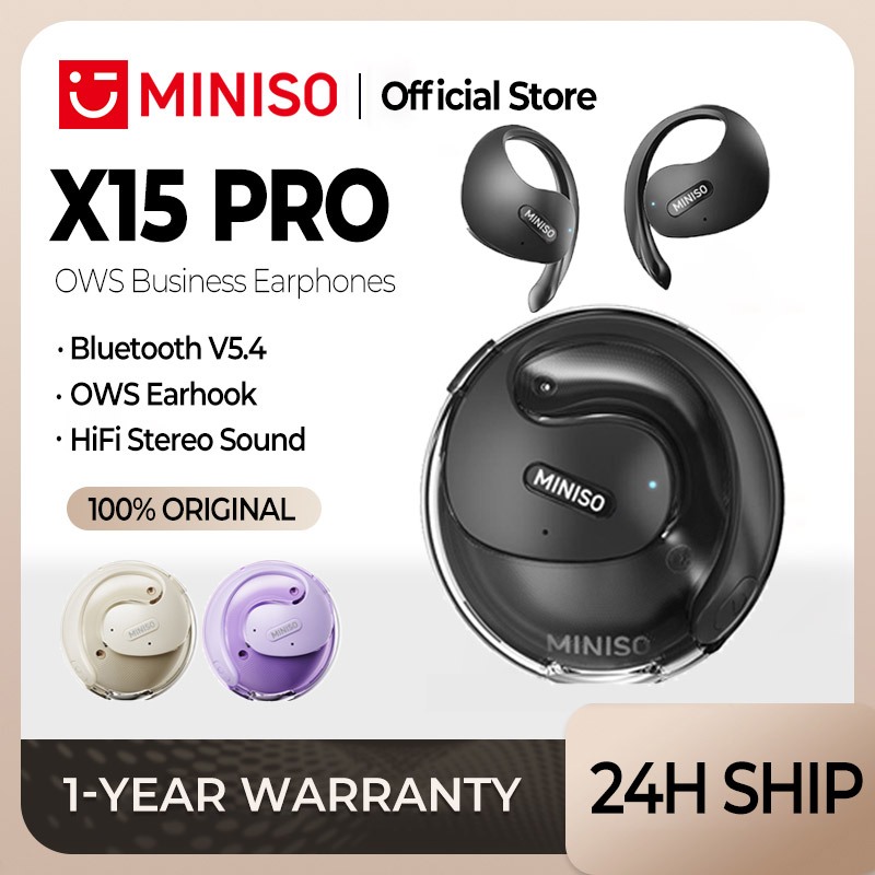 Tai nghe MINISO X15 Pro OWS Tai nghe Bluetooth mở tai Tai nghe thể thao có Mic Tai nghe không dây âm